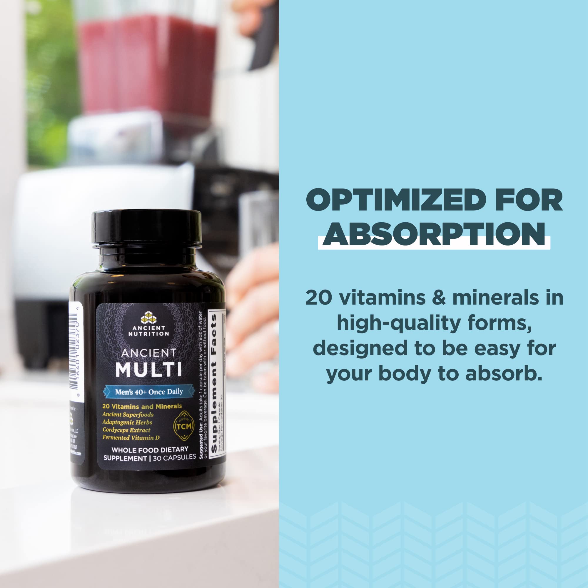 Foto 5 pulgar | Multivitamínico Ancient Nutrition Para Hombres De 40 O Más De 1 Día, 30 Comprimidos - Venta Internacional.