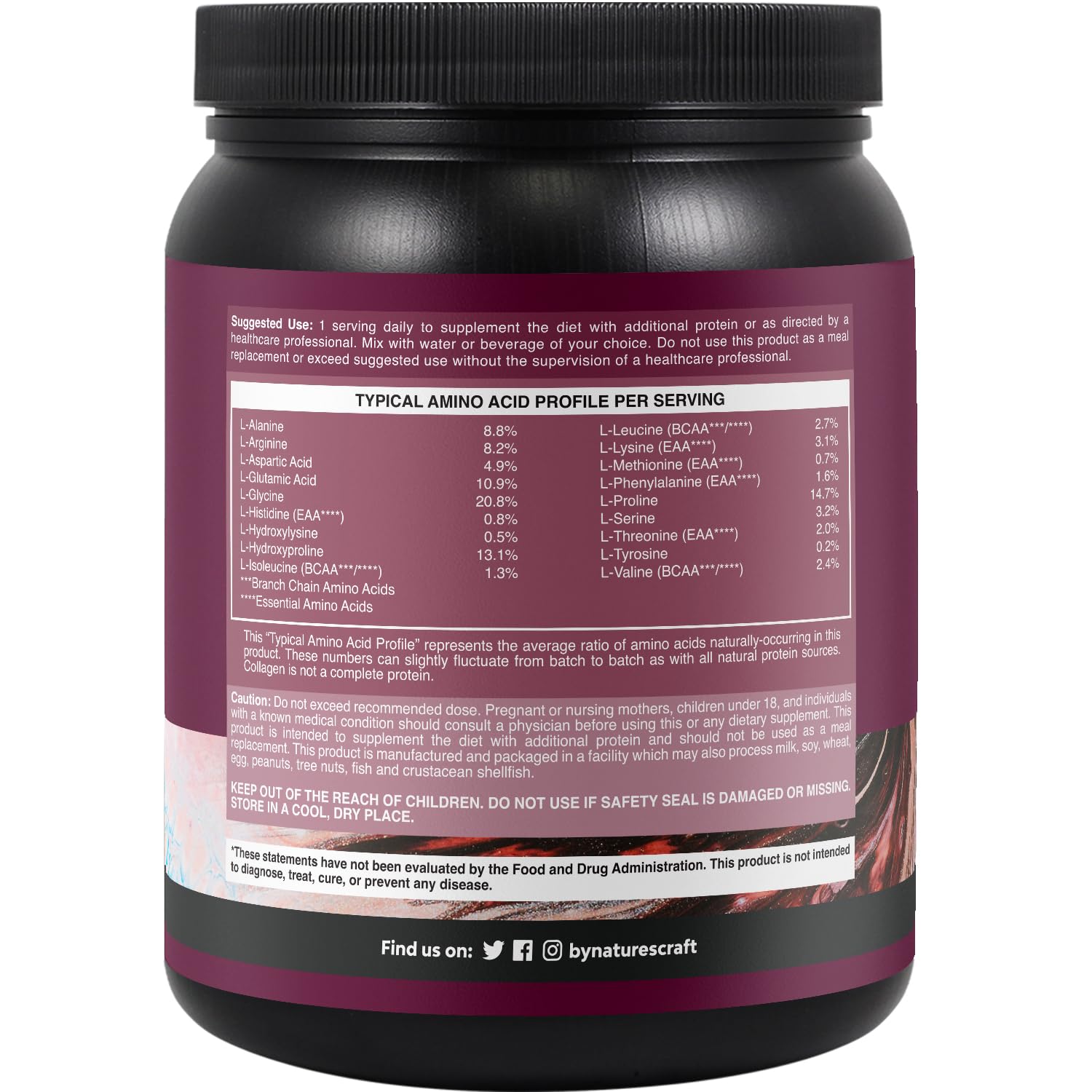 Foto 3 pulgar | Proteína Multicolagénica En Polvo Supplement Natures Craft, 45 Porciones - Venta Internacional.