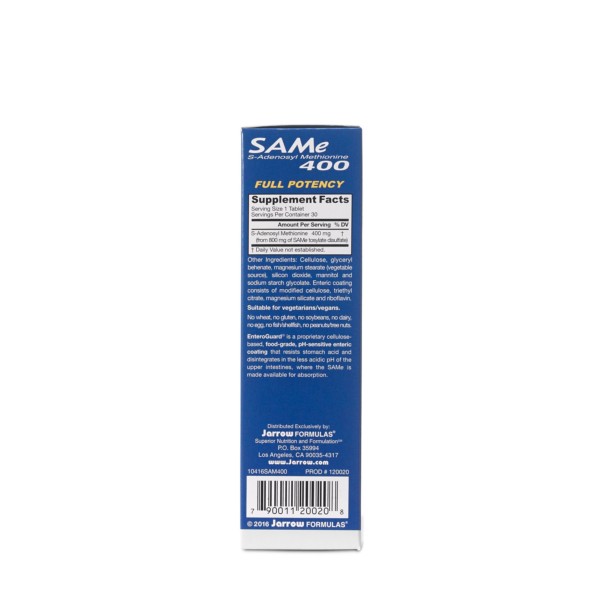 Foto 3 pulgar | Suplemento Jarrow Formulas Sam-e 400 Mg 30 Comprimidos - Venta Internacional.