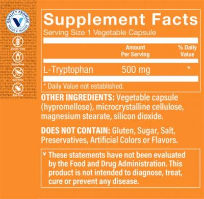 Foto 2 | Complementa 500 Mg De L-triptófano De The Vitamin Shoppe Para Relajarte - Venta Internacional.
