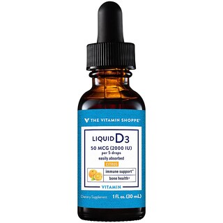 Foto 2 | Suplemento The Vitamin Shoppe Vitamin Liquid Con Vitamina D3, 2000 Ui, 30 Ml - Venta Internacional.