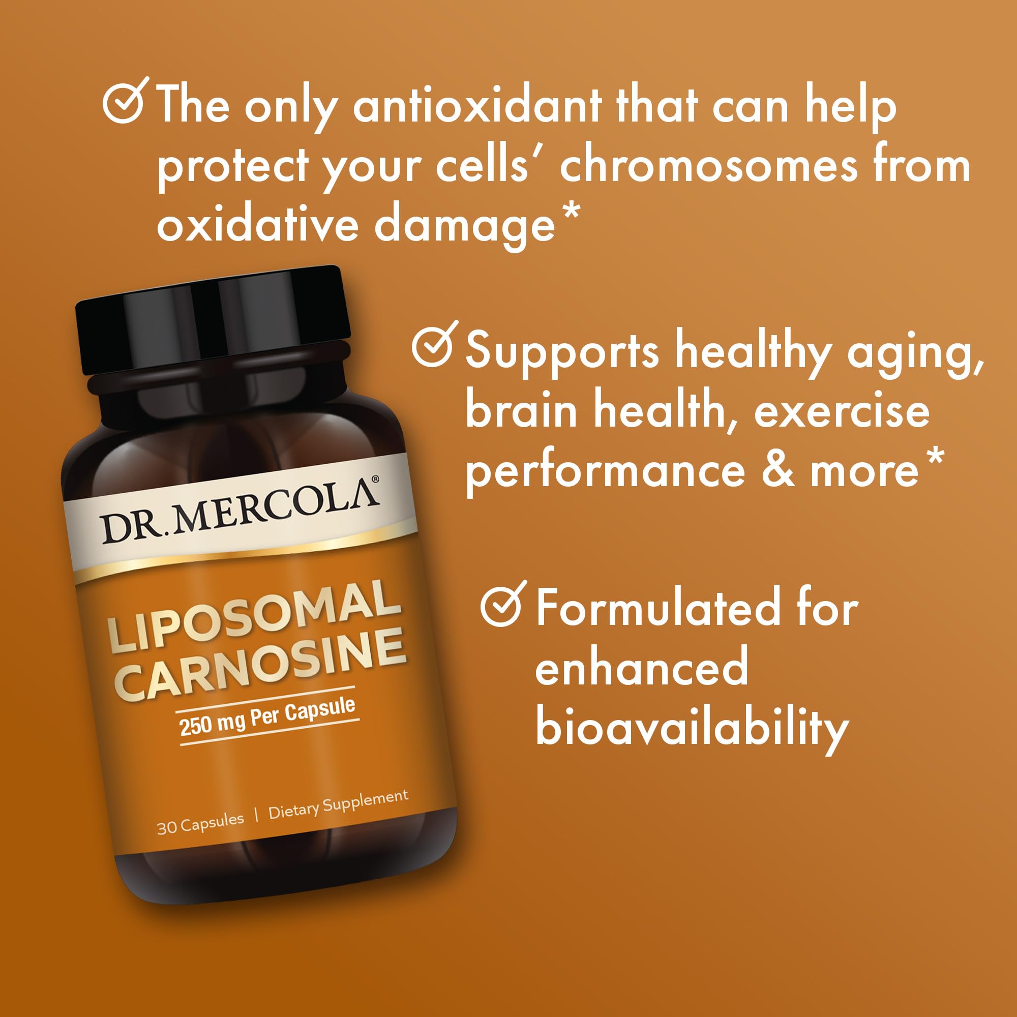 Foto 4 | Suplemento Dr. Mercola Carnosina Liposomal 250 Mg 30 Cápsulas - Venta Internacional.
