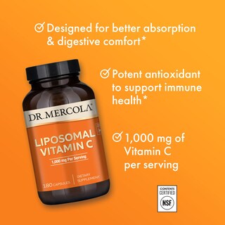 Foto 4 | Suplemento Dr. Mercola De Vitamina C Liposomal, 1000 Mg, 180 Cápsulas - Venta Internacional.