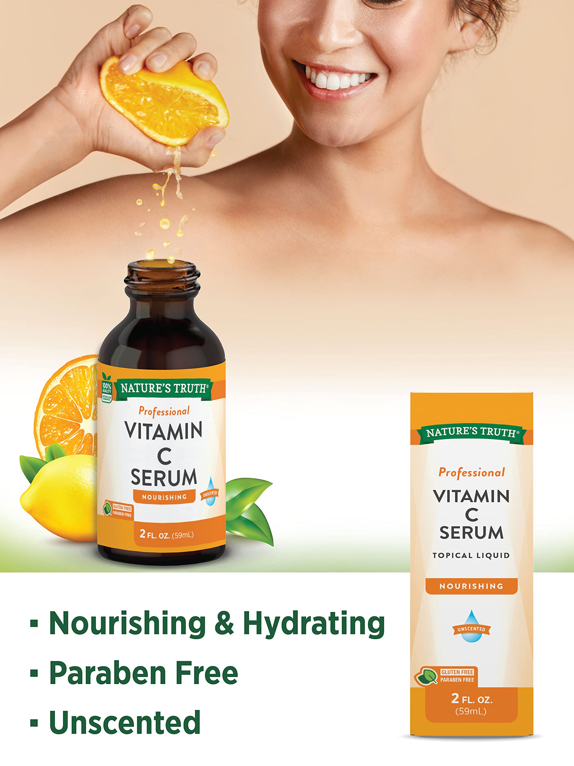 Foto 4 pulgar | Sérum De Vitamina C Nature's Truth, Nutritivo, 60 Ml, Para Rostro Y Piel - Venta Internacional.