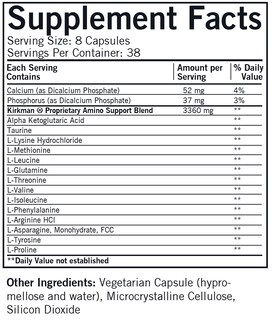 Foto 2 | Suplemento Kirkman Amino Support Capsules 304 Cápsulas - Venta Internacional.