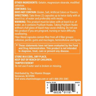 Foto 4 | Complementa La Mezcla De Fibra Vitamin Shoppe, 300 Cápsulas - Venta Internacional.