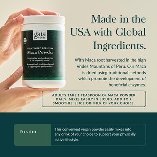 Foto 4 | Suplemento Gaia Herbs Maca En Polvo Natural Energy 400 G - Venta Internacional.