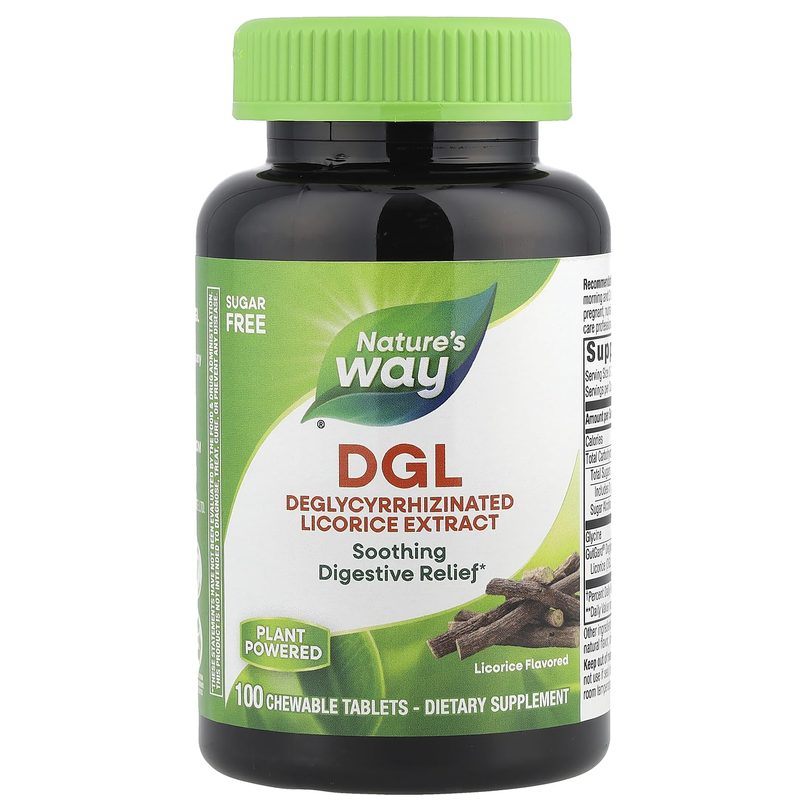 Foto 2 pulgar | Tabletas Masticables Nature's Way Dgl Sin Fructosa 100 - Venta Internacional.