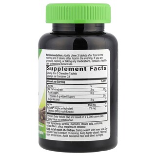 Foto 2 | Tabletas Masticables Nature's Way Dgl Sin Fructosa 100 - Venta Internacional.