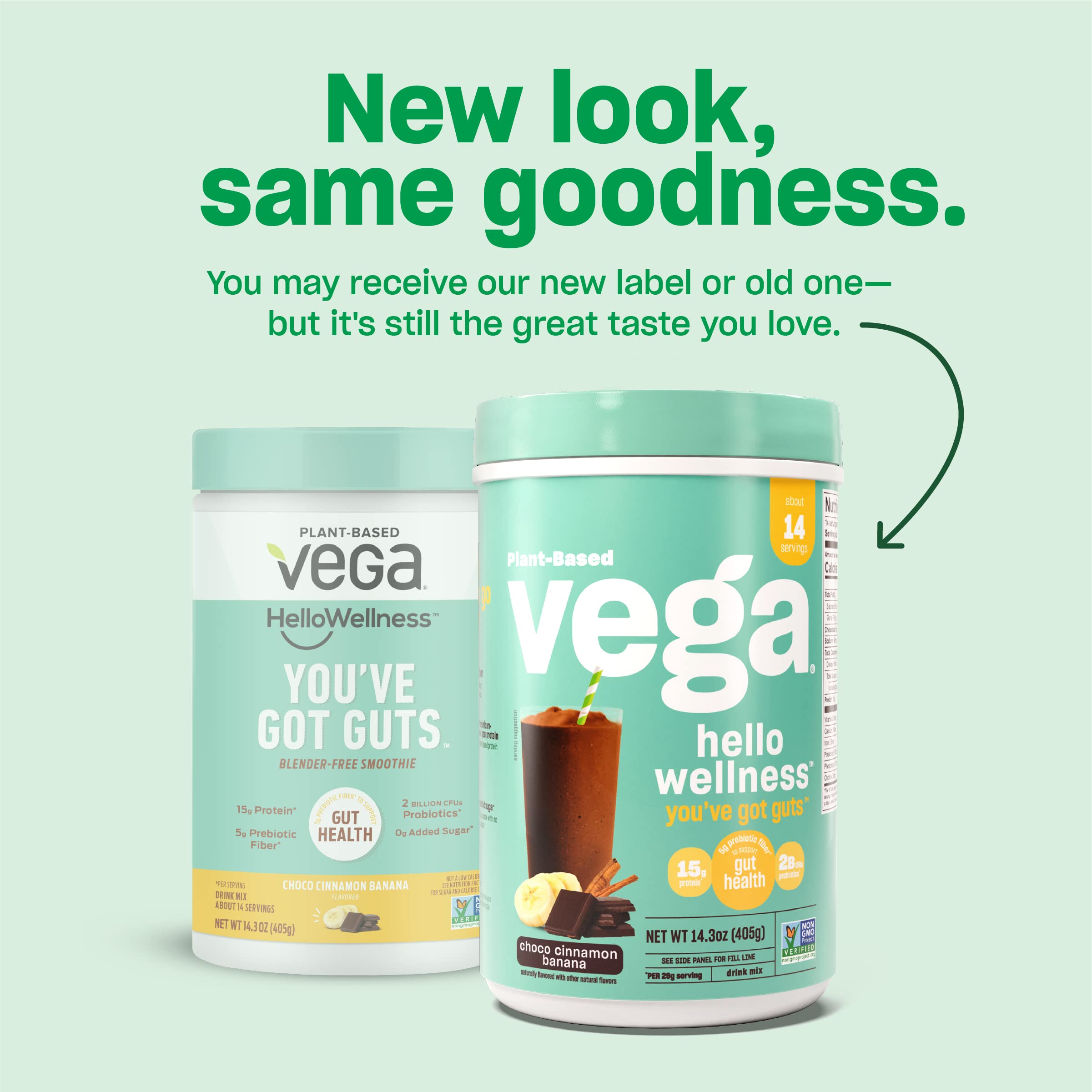 Foto 4 pulgar | Proteína En Polvo Vega Hello Wellness You've Got Guts 400 Ml - Venta Internacional.