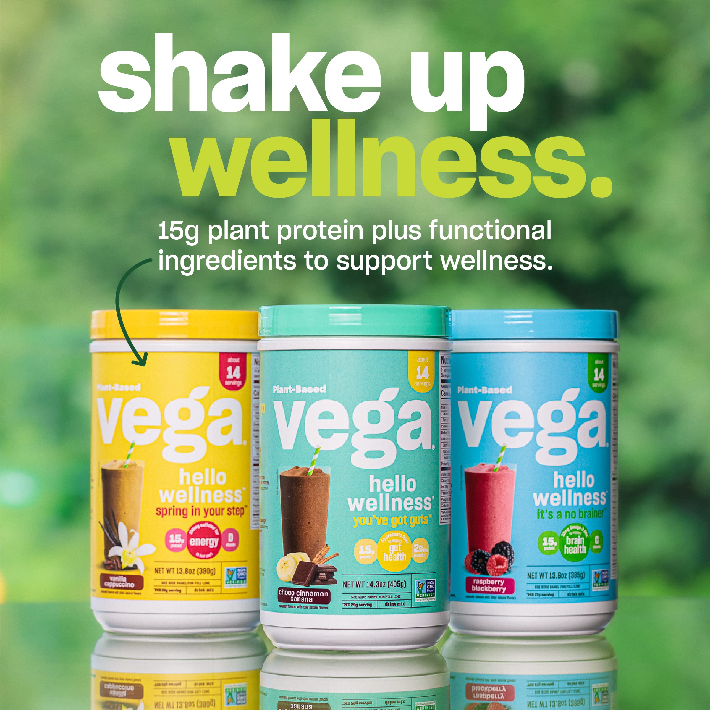 Foto 5 pulgar | Proteína En Polvo Vega Hello Wellness You've Got Guts 400 Ml - Venta Internacional.