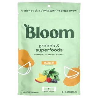 Foto 1 | Paquetes De 5 Barras De Mango Supplement Bloom Greens & Superfoods - Venta Internacional.