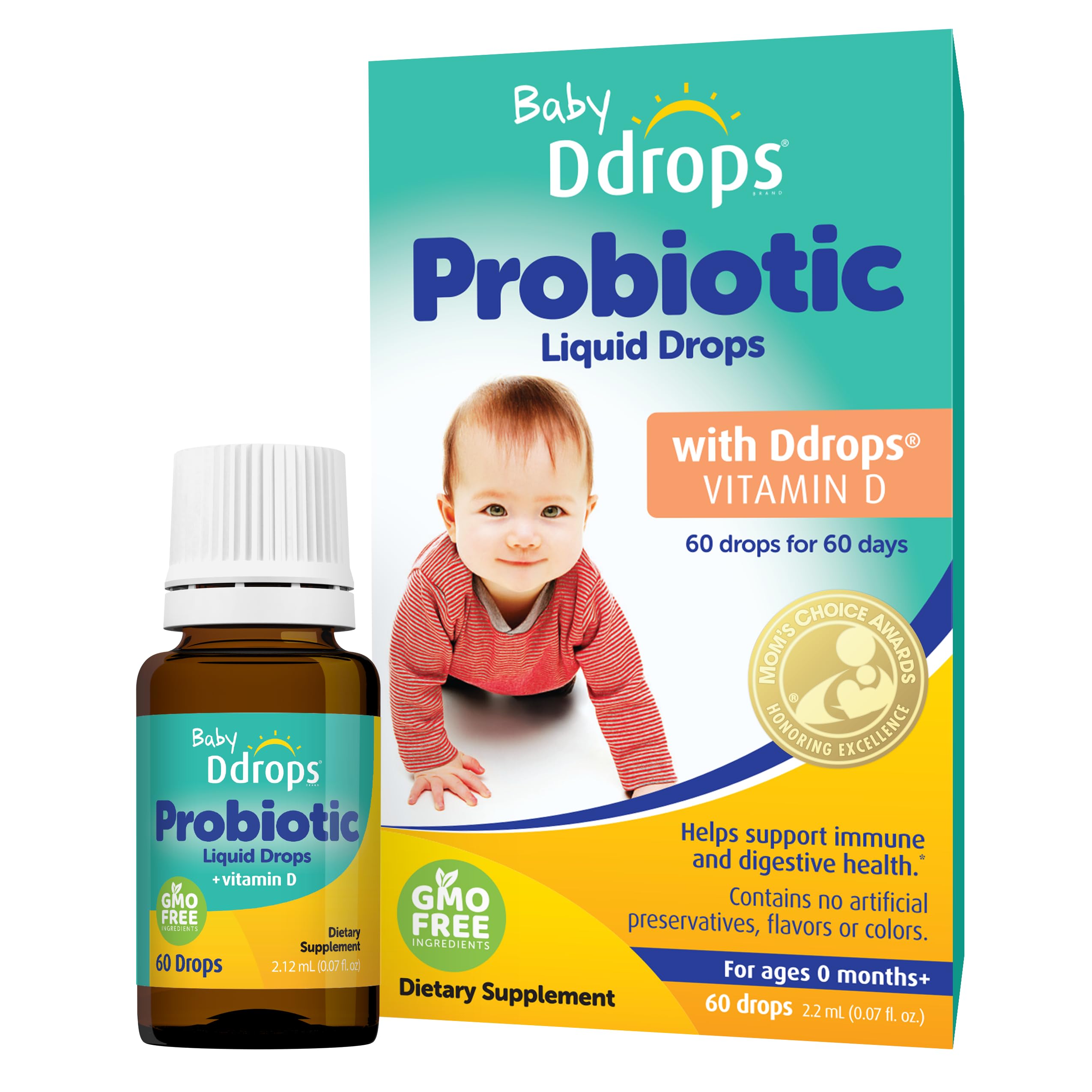 Foto 2 pulgar | Probiótico Para Bebés Con Vitamina D En Gotas 60 Gotas Para Recién Nacidos - Venta Internacional.