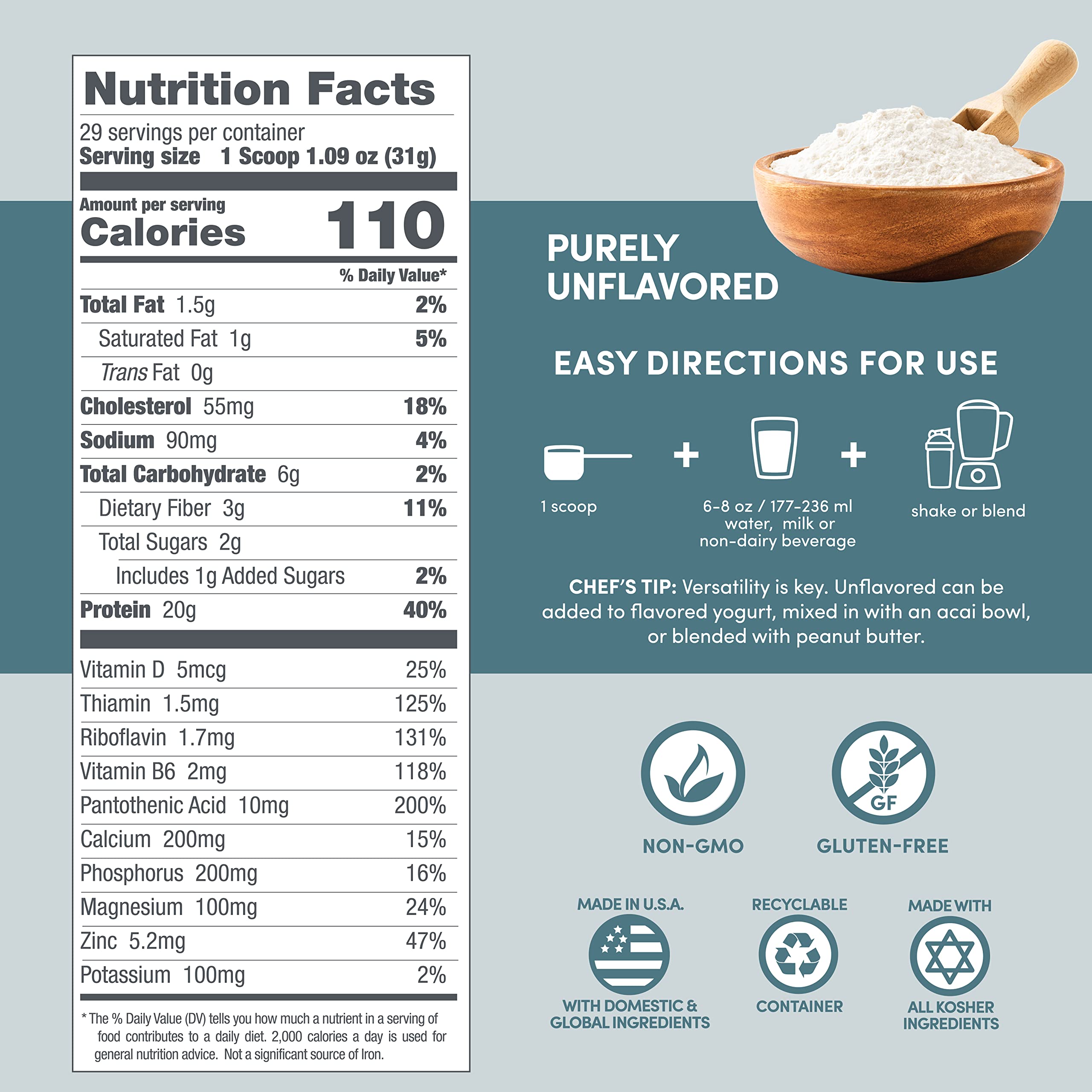 Foto 7 pulgar | Whey Protein Powder Designer Wellness Designer Whey, 2 Kg - Venta Internacional.