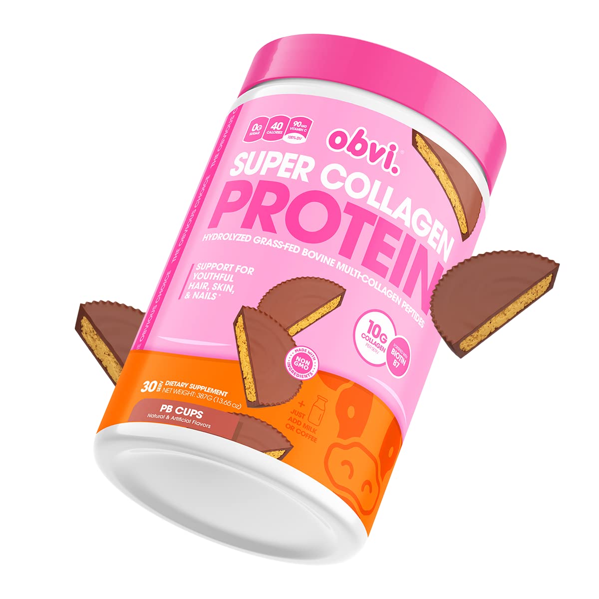 Foto 2 pulgar | Proteína De Péptidos De Colágeno En Polvo Obvi Keto Peanut Butter - Venta Internacional.