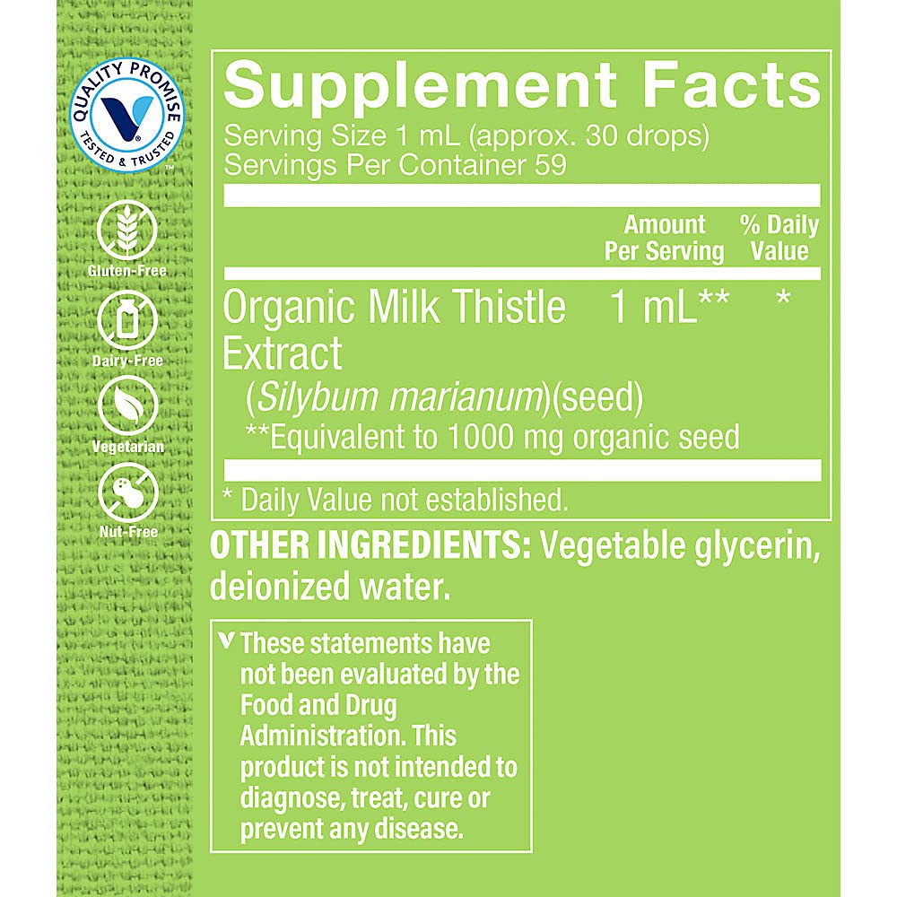 Foto 4 pulgar | Suplemento The Vitamin Shoppe De Cardo Mariano Orgánico, 30 Ml - Venta Internacional.