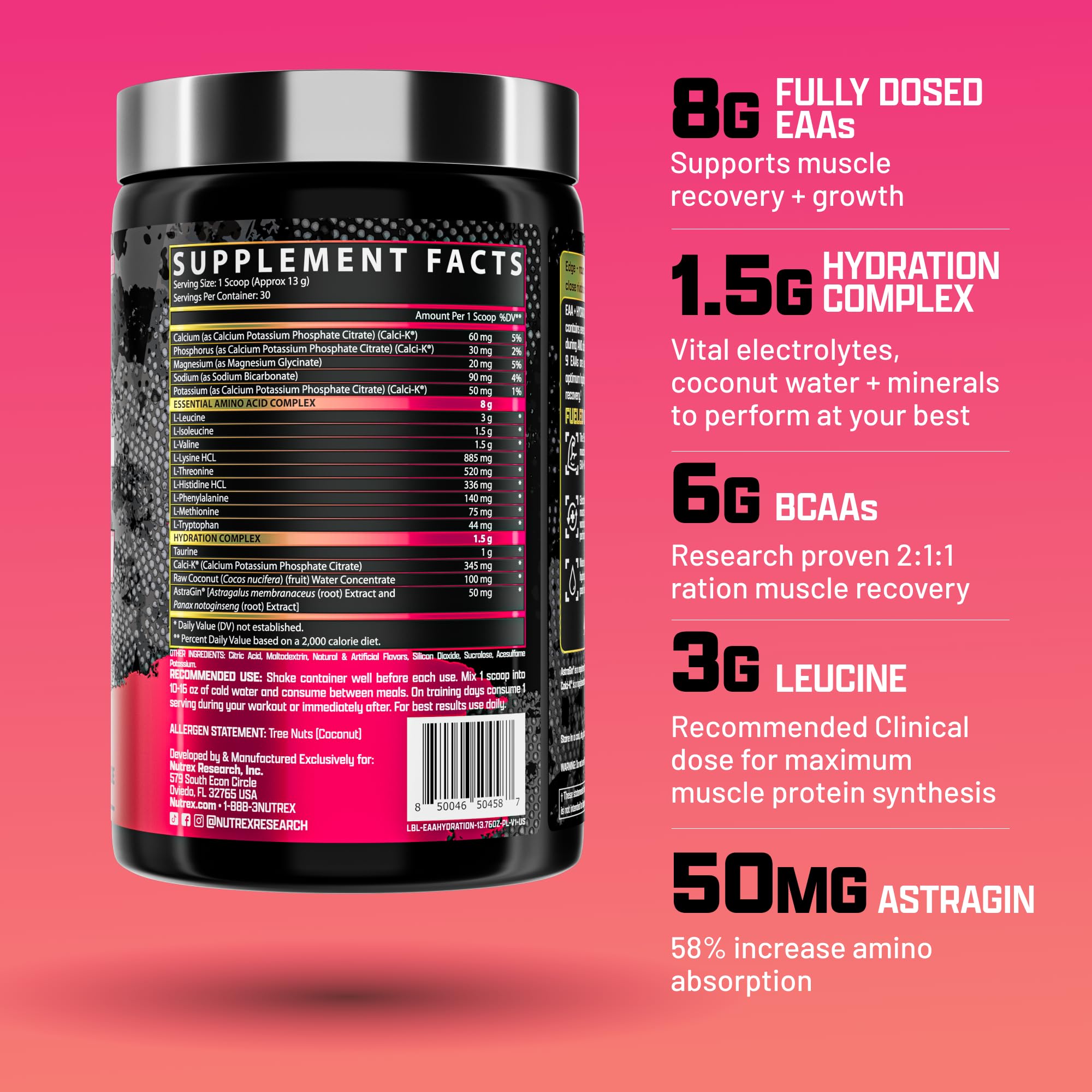 Foto 3 pulgar | Suplemento Nutrex Research Eaa Hydration 30 Porciones - Venta Internacional.