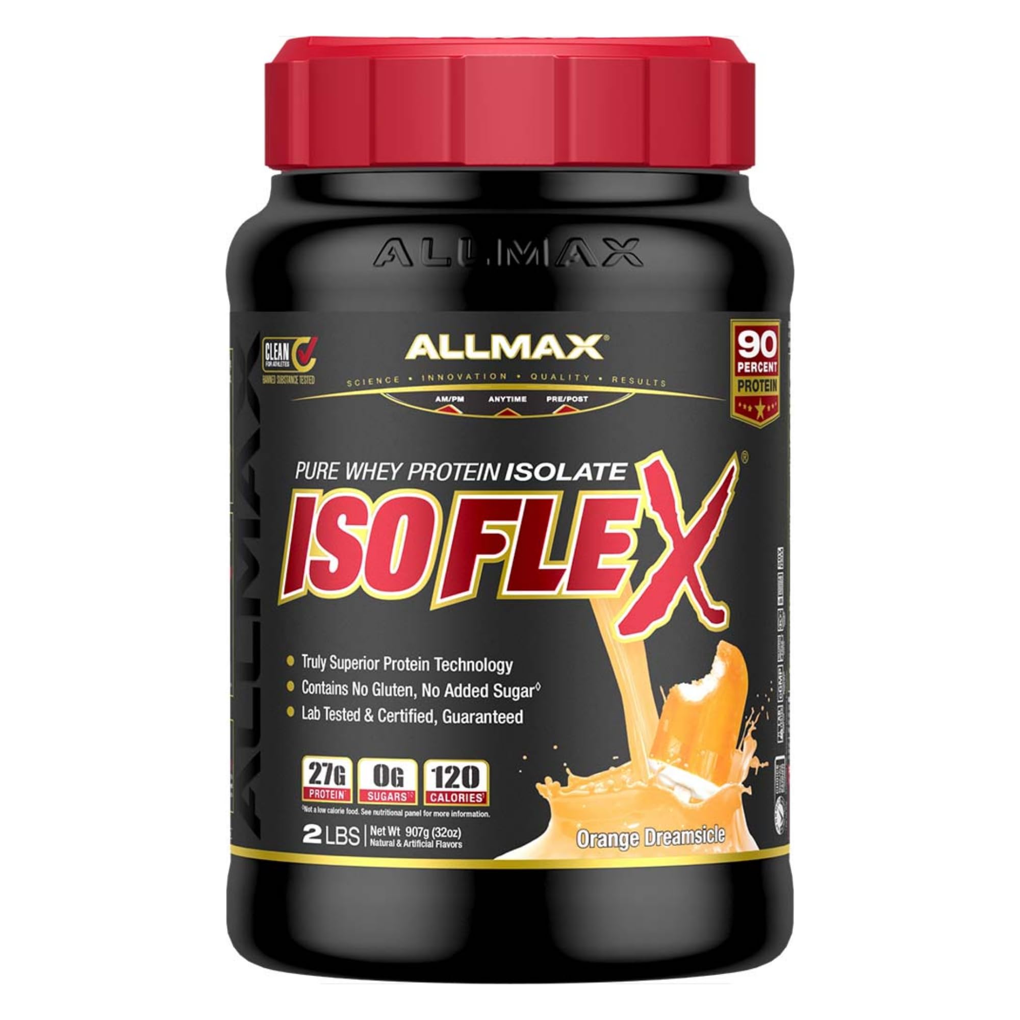 Foto 2 pulgar | Proteína De Suero Aislada Allmax Nutrition Isoflex Naranja 908 G - Venta Internacional.