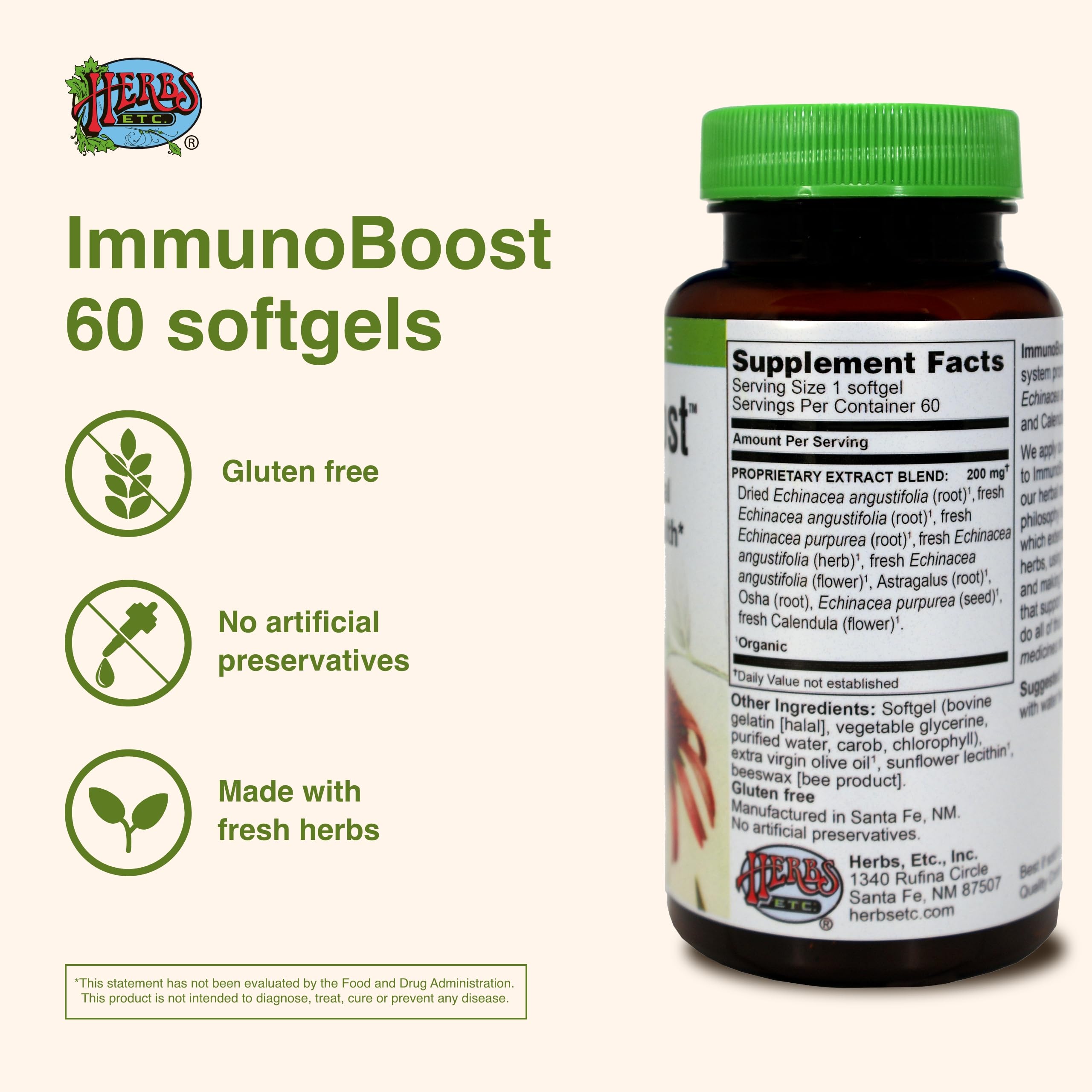 Foto 3 pulgar | Hierbas Suplementarias, Etc. Immunoboost, Sistema Inmunológico, 60 Cápsulas Blandas - Venta Internacional.