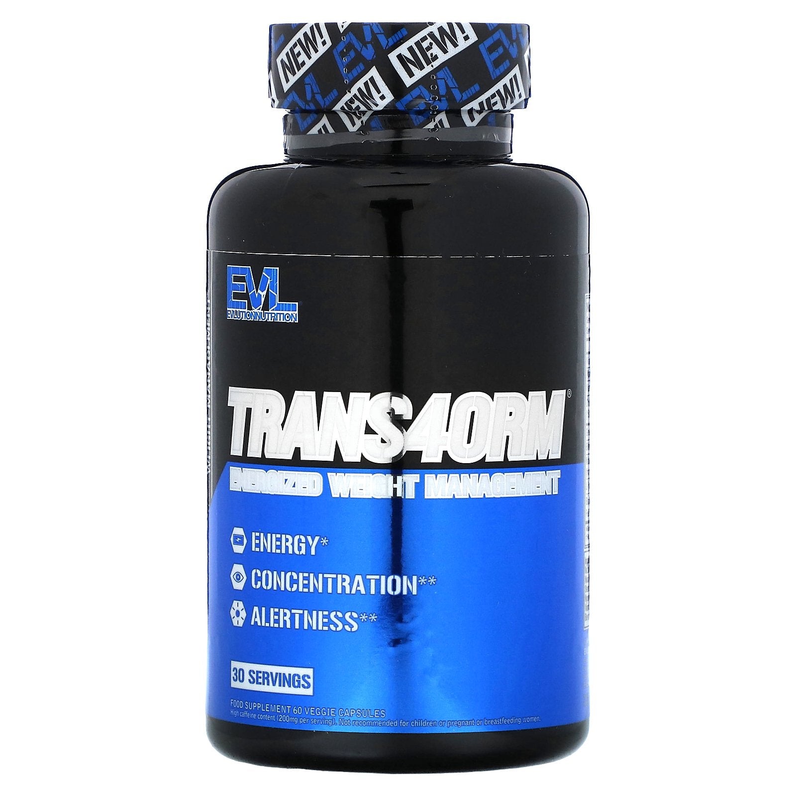 Foto 2 pulgar | Suplemento Evolution Nutrition Trans4orm 60 Cápsulas Vegetarianas - Venta Internacional.