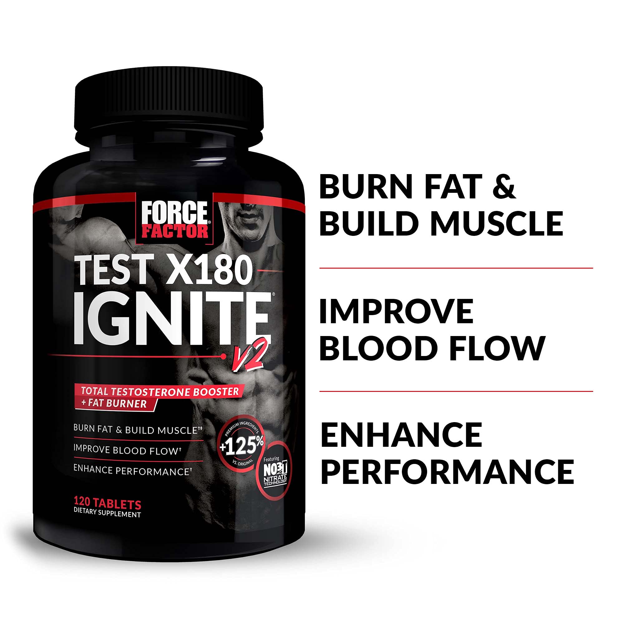 Foto 2 | Suplemento Force Factor Test X180 Ignite V2 120 Tabletas - Venta Internacional.