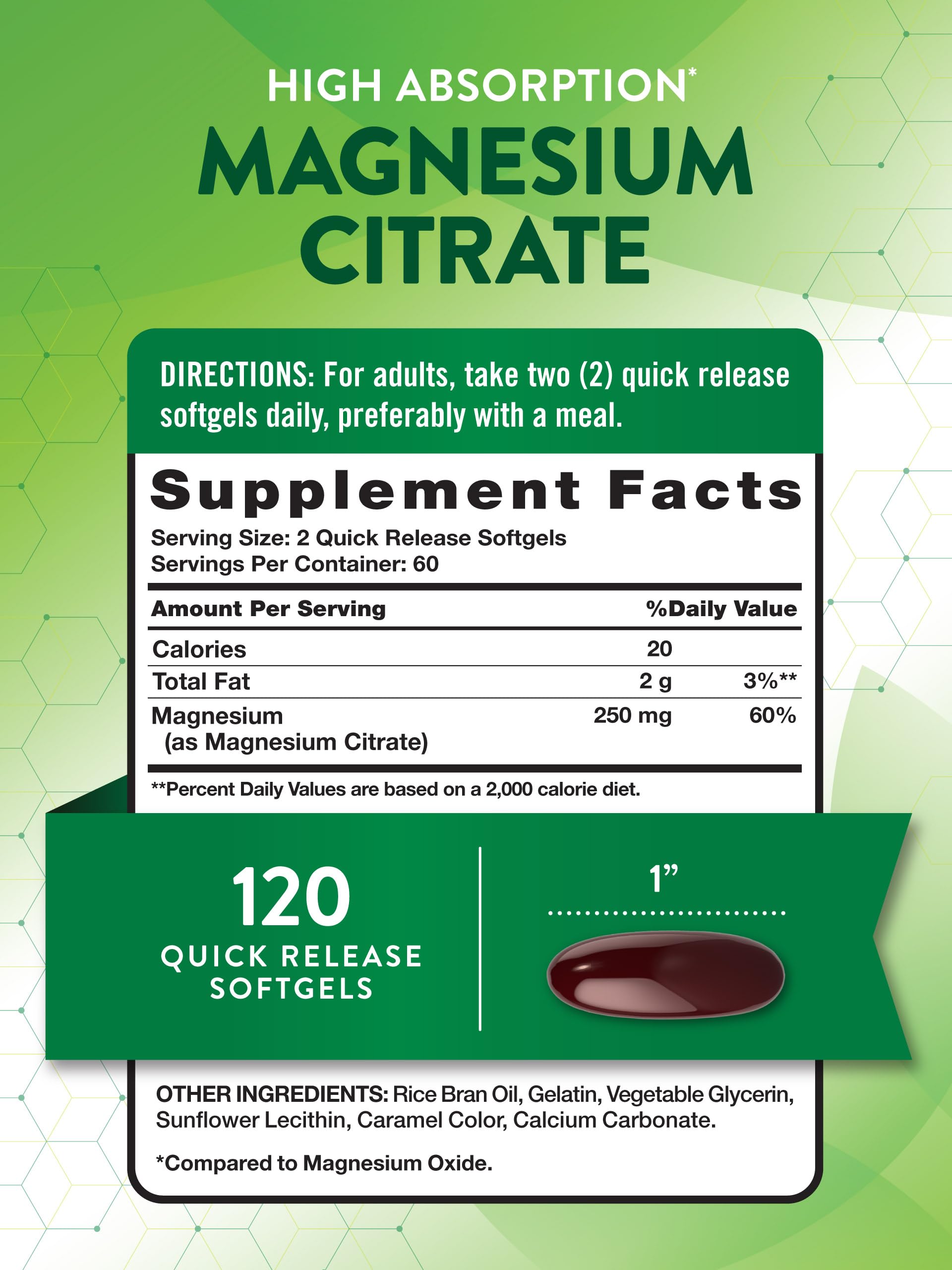 Foto 3 pulgar | Suplemento Nature's Truth De Citrato De Magnesio 250 Mg 120 Cápsulas Blandas - Venta Internacional.