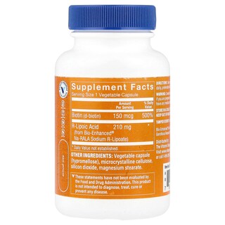 Foto 2 | Suplemento De Ácido R-lipoico De The Vitamin Shoppe, 60 Cápsulas Vegetales - Venta Internacional.