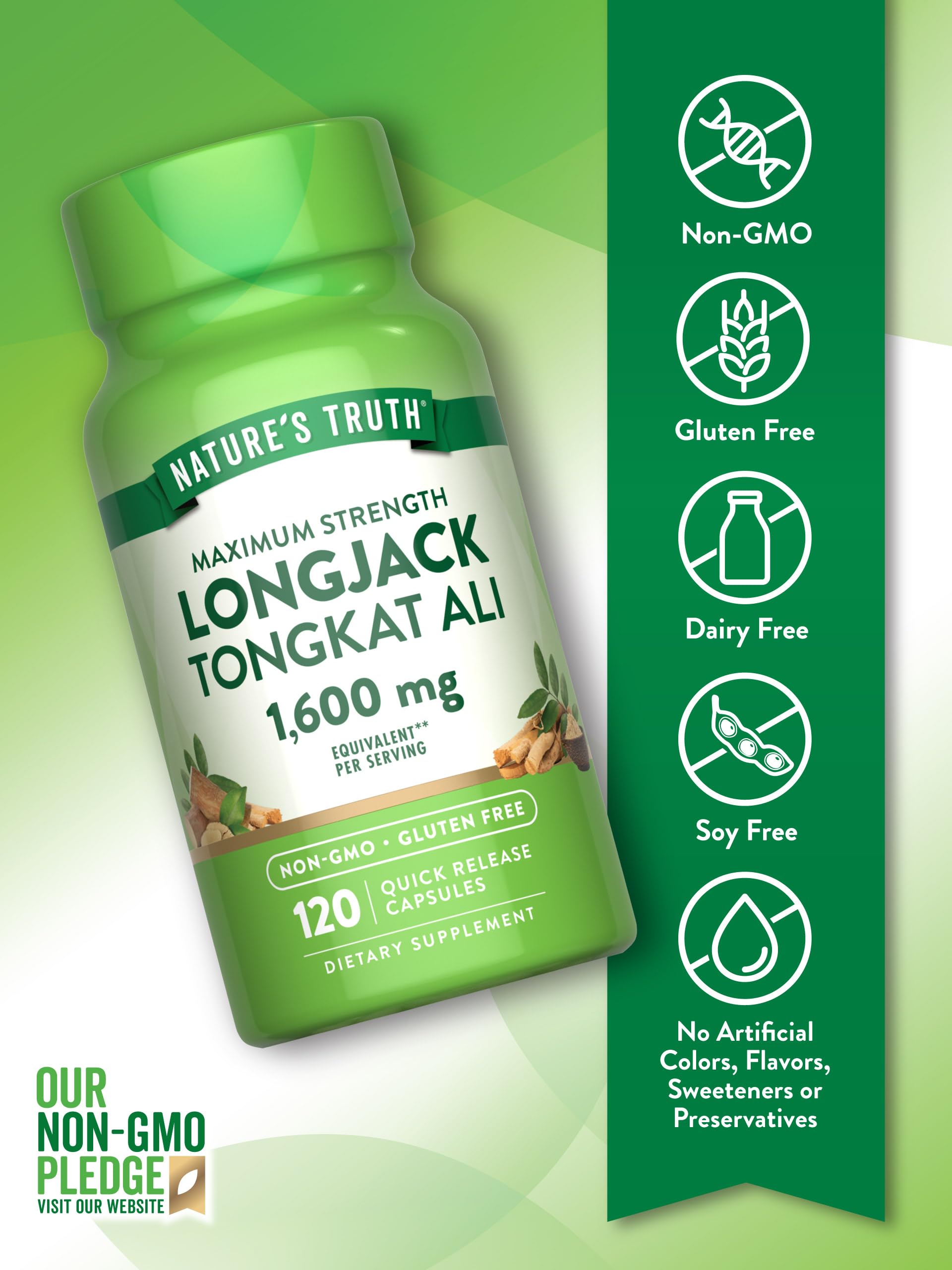 Foto 3 | Suplemento Nature's Truth Longjack Tongkat Ali 1600 Mg 120 Cápsulas - Venta Internacional.