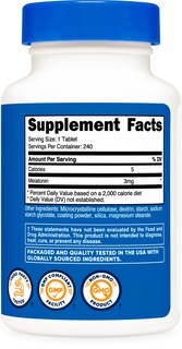 Foto 5 | Suplemento Nutricost De Melatonina, 3 Mg, 240 Comprimidos Sin Ogm - Venta Internacional.