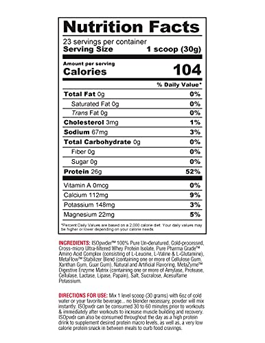 Foto 2 | Proteína En Polvo Metabolic Nutrition Iso Pwdr Chocolate 700g - Venta Internacional.