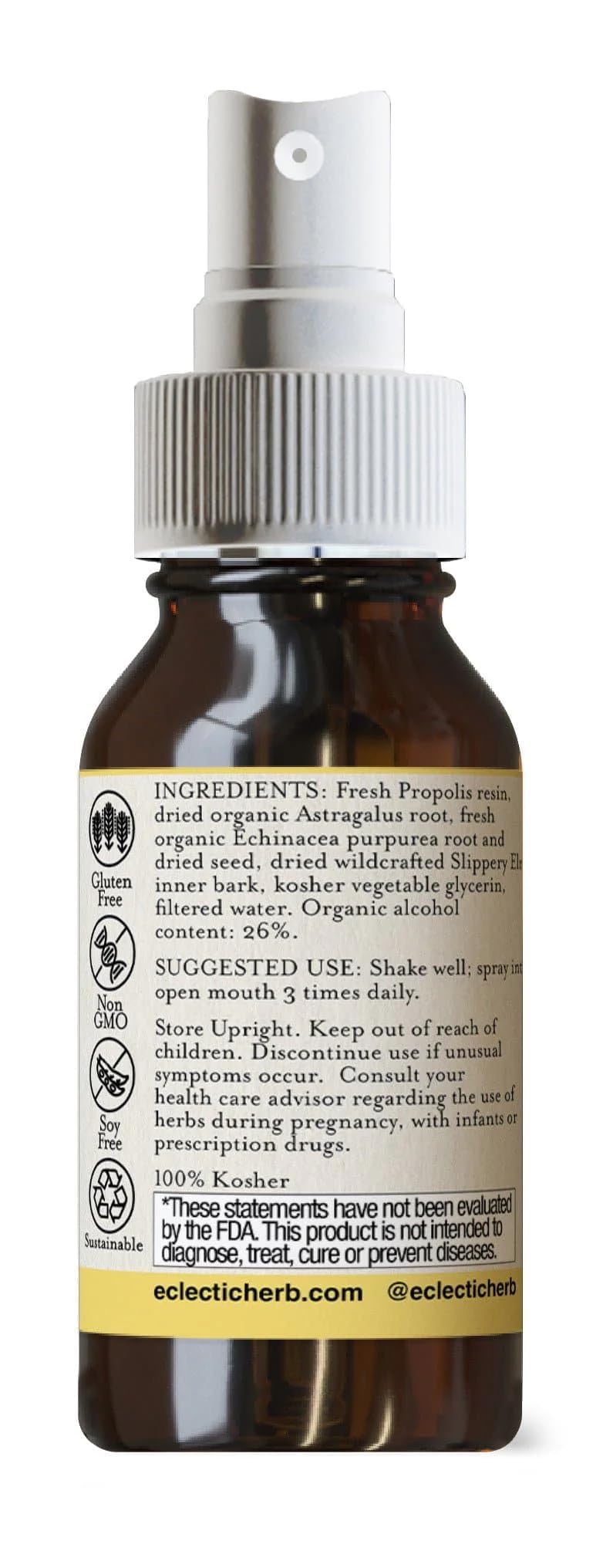 Foto 4 pulgar | Spray Calmante Para La Garganta Con Hierbas Eclécticas, Propóleos, Astrágalo Para Niños - Venta Internacional.