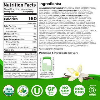 Foto 2 | Proteína En Polvo Orgain Orgain Organic Vegan Vainilla 920g - Venta Internacional.