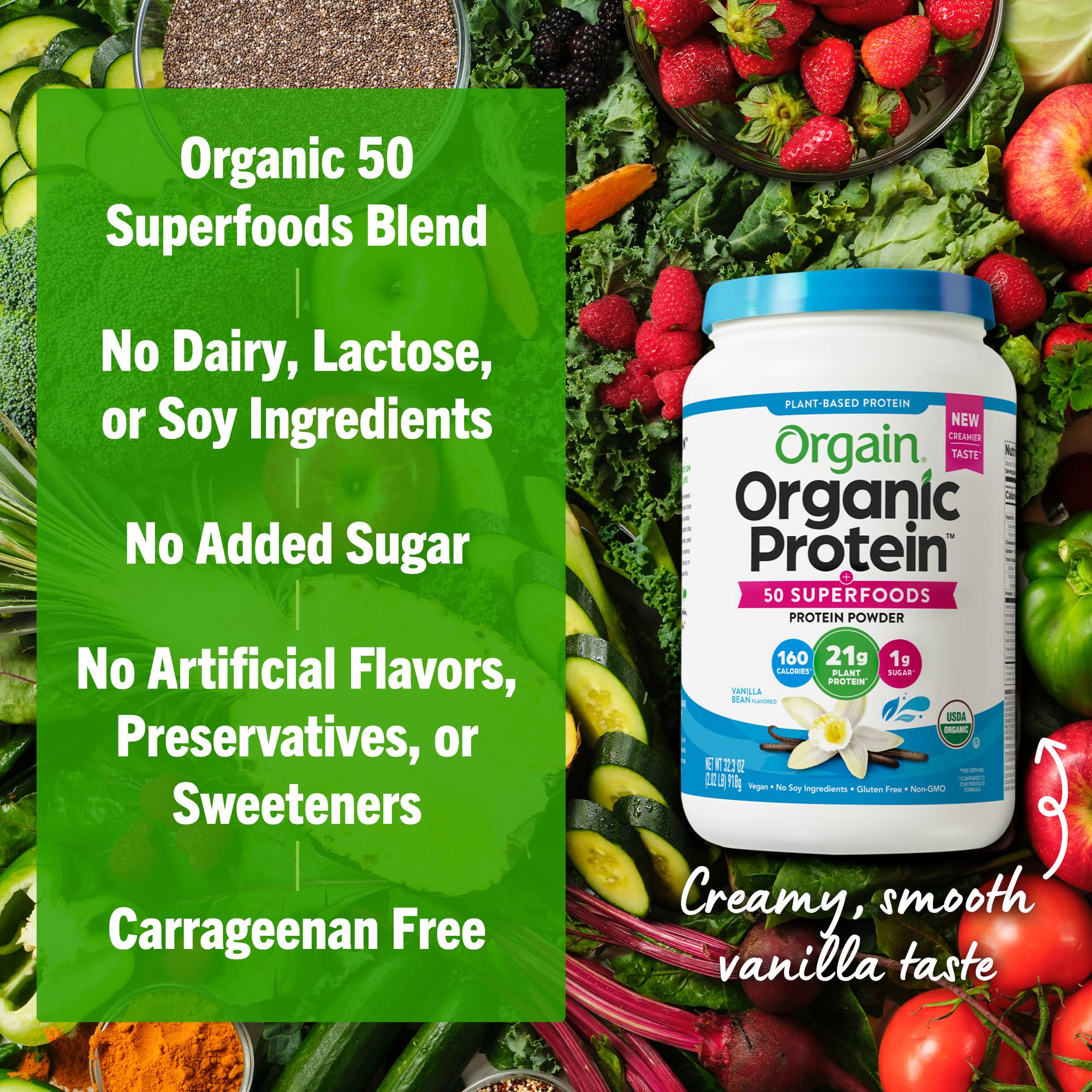 Foto 7 pulgar | Proteína En Polvo Orgain Orgain Organic Vegan Vainilla 920g - Venta Internacional.