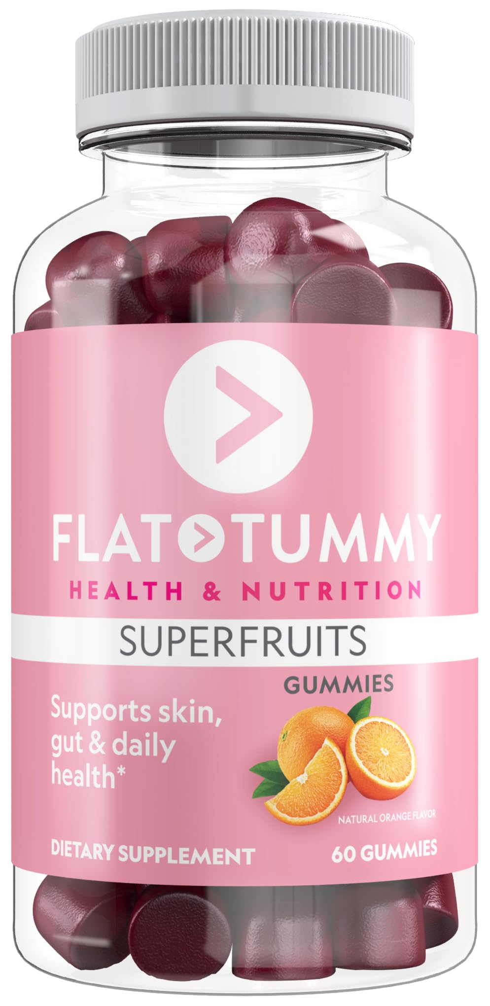 Foto 1 | Gomitas Supplement Flat Tummy Tea Superfruits, 60 Unidades - Venta Internacional.