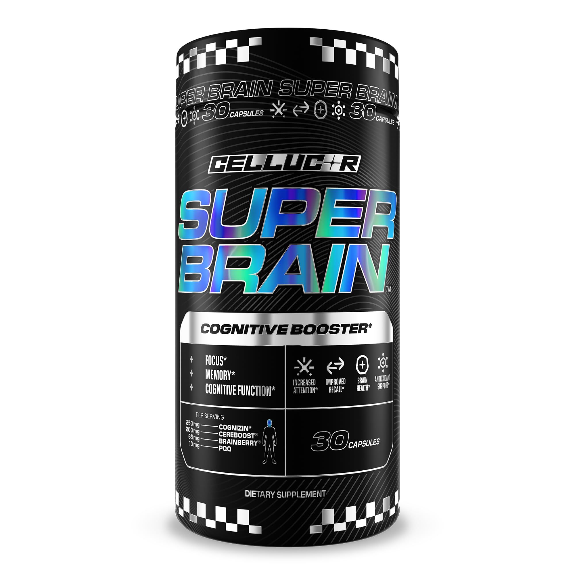 Foto 2 pulgar | Potenciador Cognitivo Cellucor Super Brain 30 Cápsulas - Venta Internacional.