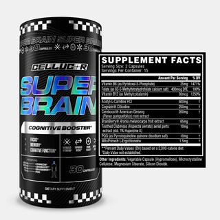Foto 2 | Potenciador Cognitivo Cellucor Super Brain 30 Cápsulas - Venta Internacional.