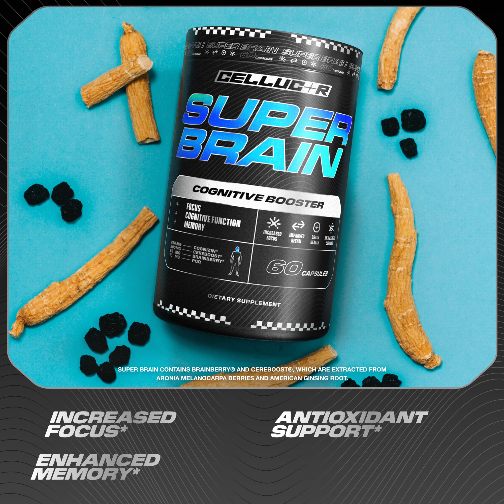 Foto 4 pulgar | Potenciador Cognitivo Cellucor Super Brain 30 Cápsulas - Venta Internacional.