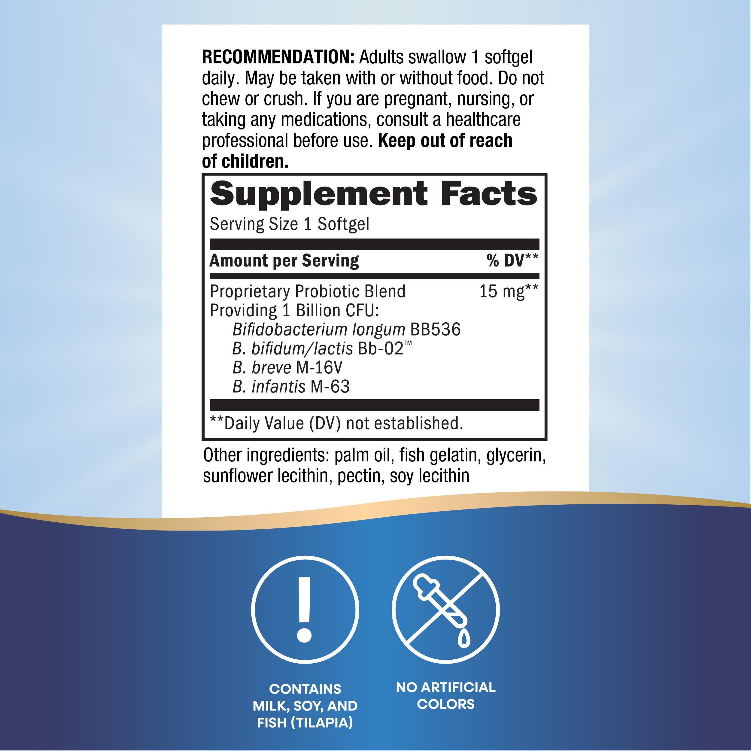 Foto 6 pulgar | Suplemento Nature's Way Adults 50+ Probiotic Pearls 30 Cápsulas Blandas - Venta Internacional.