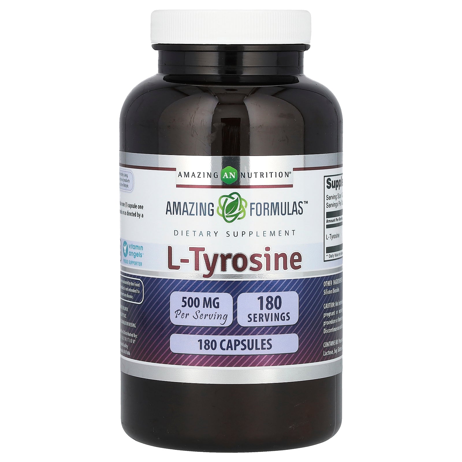Foto 2 pulgar | Suplemento Amazing Nutrition Amazing Formulas L-tirosina 500 Mg - Venta Internacional.