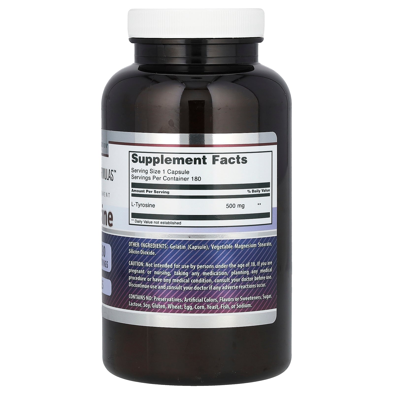Foto 3 pulgar | Suplemento Amazing Nutrition Amazing Formulas L-tirosina 500 Mg - Venta Internacional.