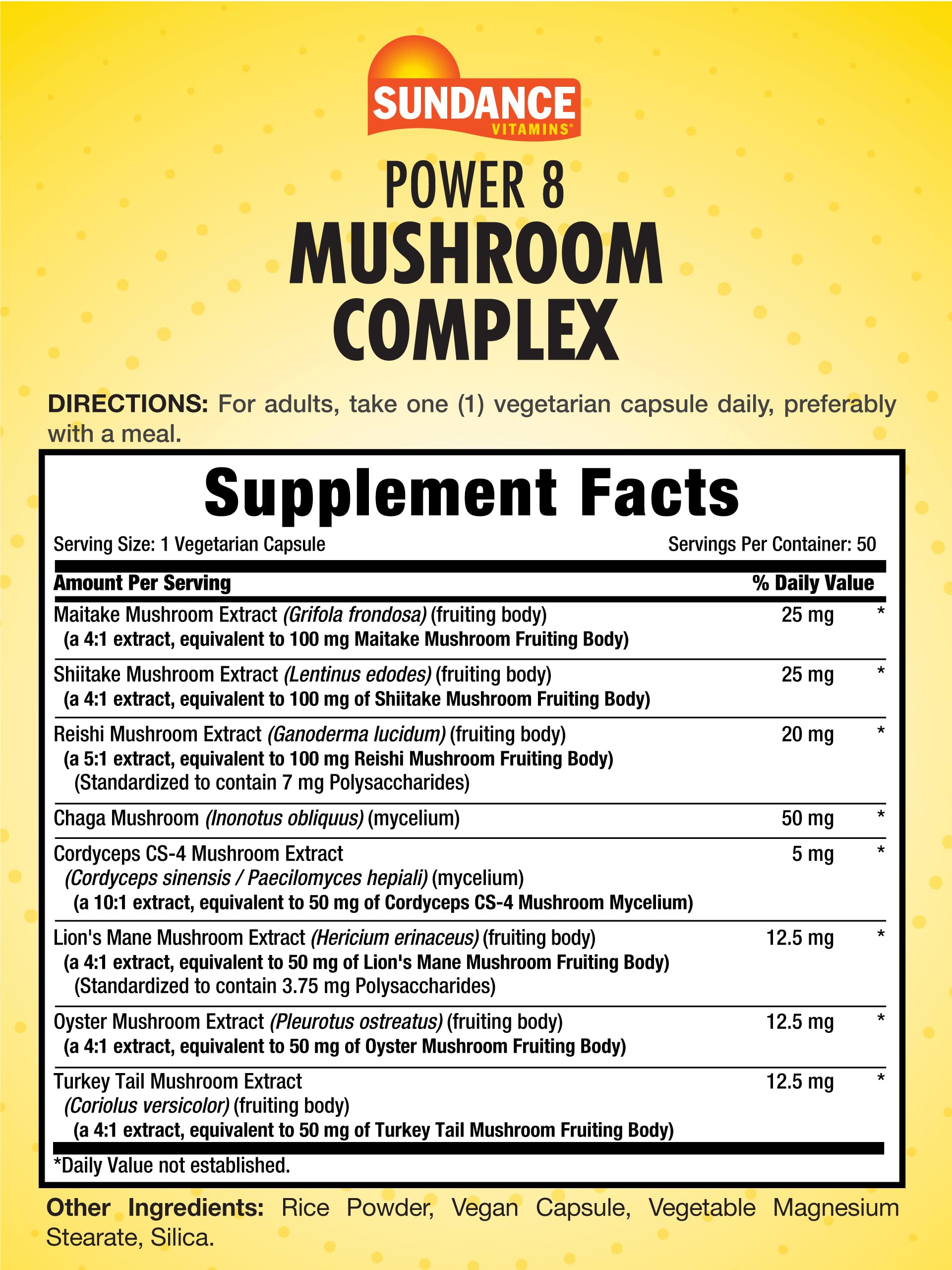 Foto 3 pulgar | Suplemento Sundance Mushroom Complex, Cápsulas De 50 Unidades - Venta Internacional.