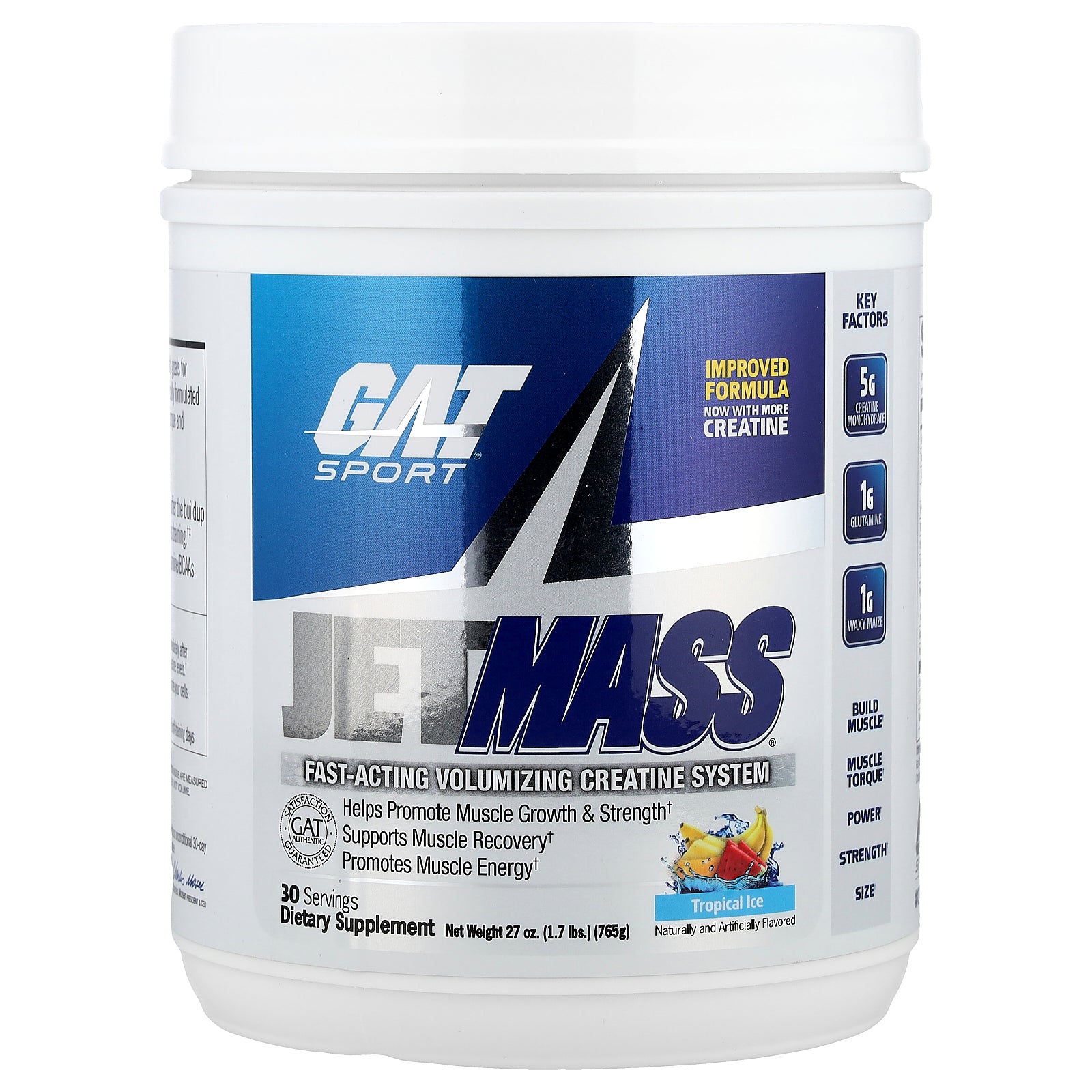 Foto 1 | Suplemento Gat Jetmass De Creatina Voluminizadora De Acción Rápida 765 G - Venta Internacional.