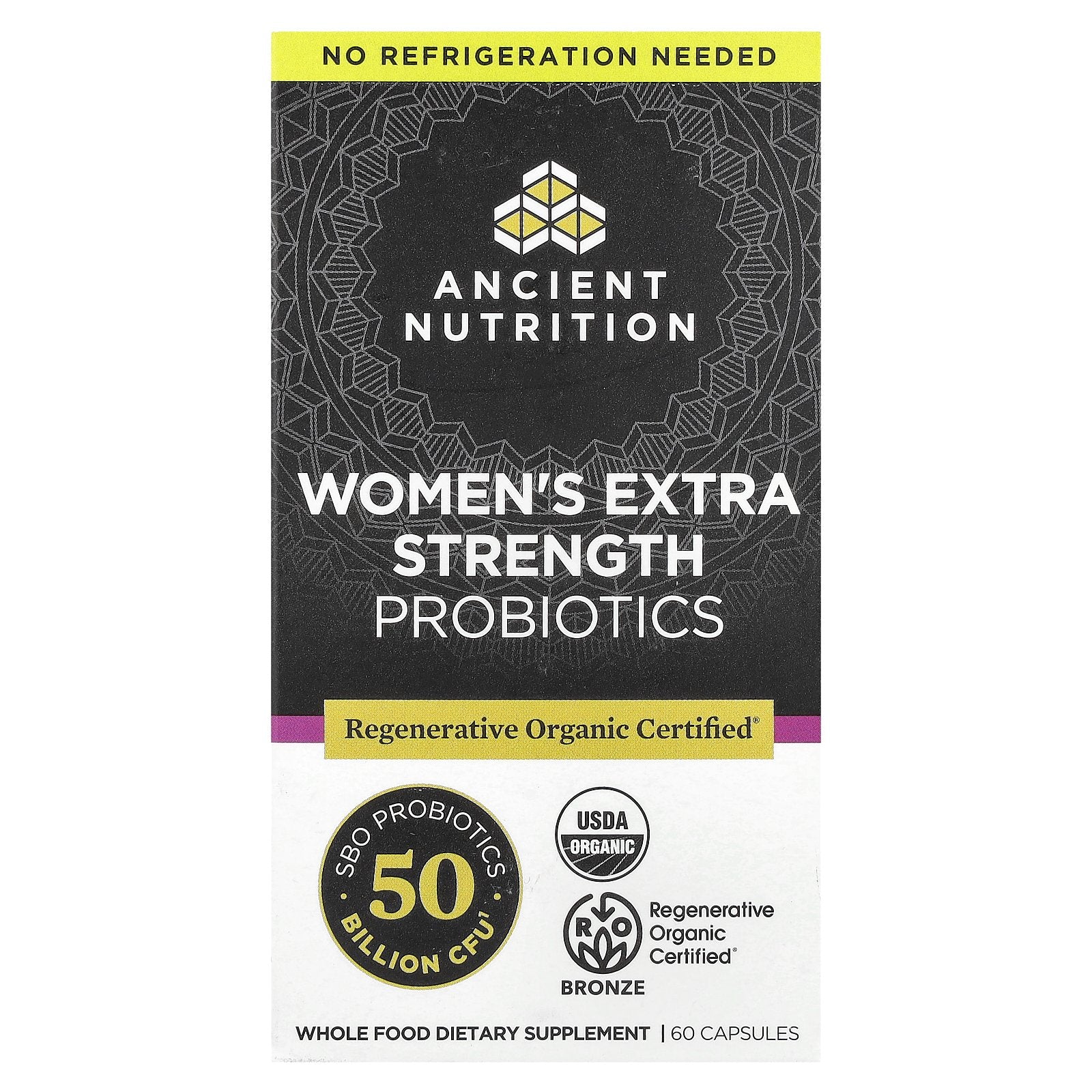 Foto 2 pulgar | Suplemento De Probióticos Extra Fuertes Para Mujeres De Ancient Nutrition, 60 Cápsulas - Venta Internacional.