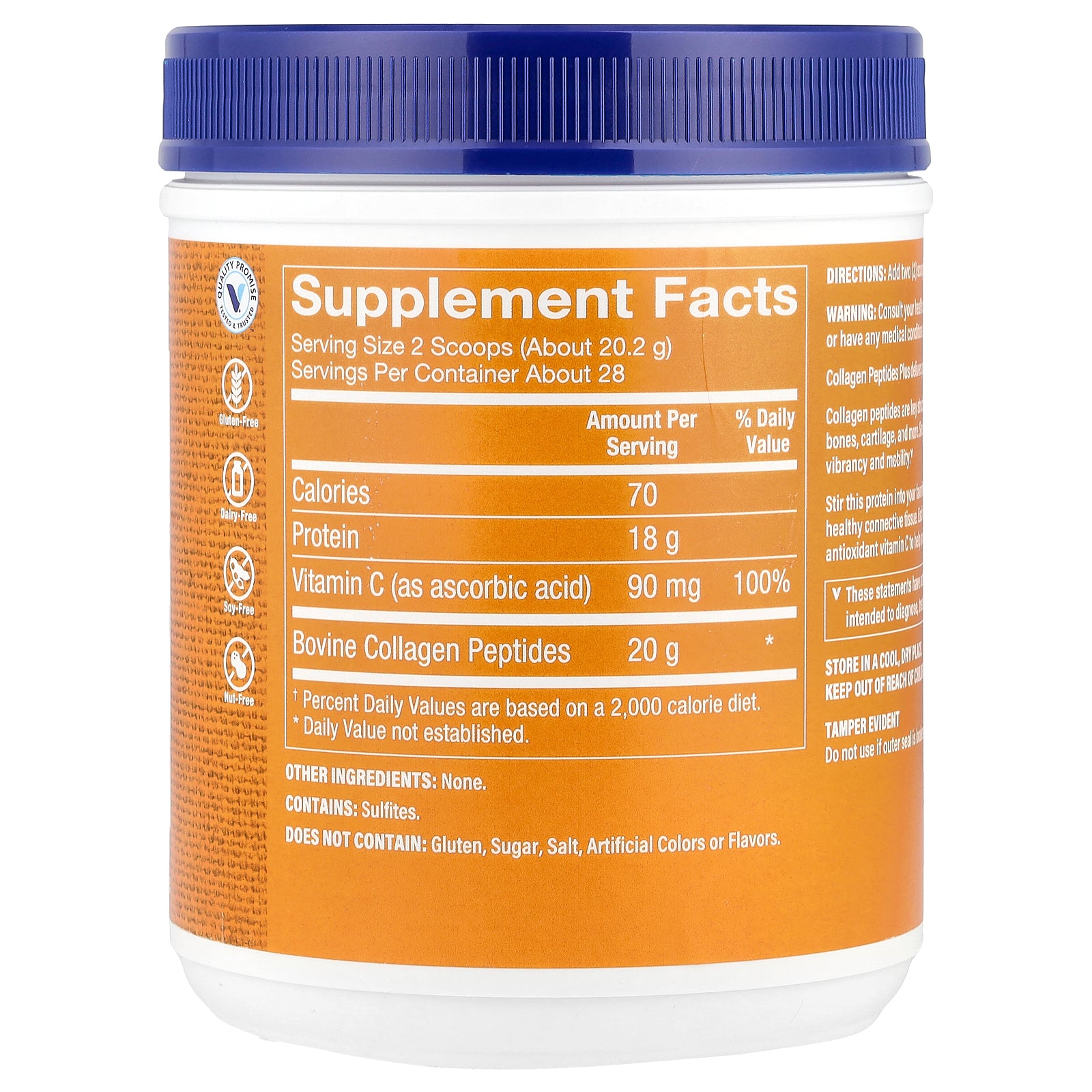 Foto 2 | Complementa Los 564,2 G De Péptidos De Colágeno Plus De Vitamin Shoppe - Venta Internacional.