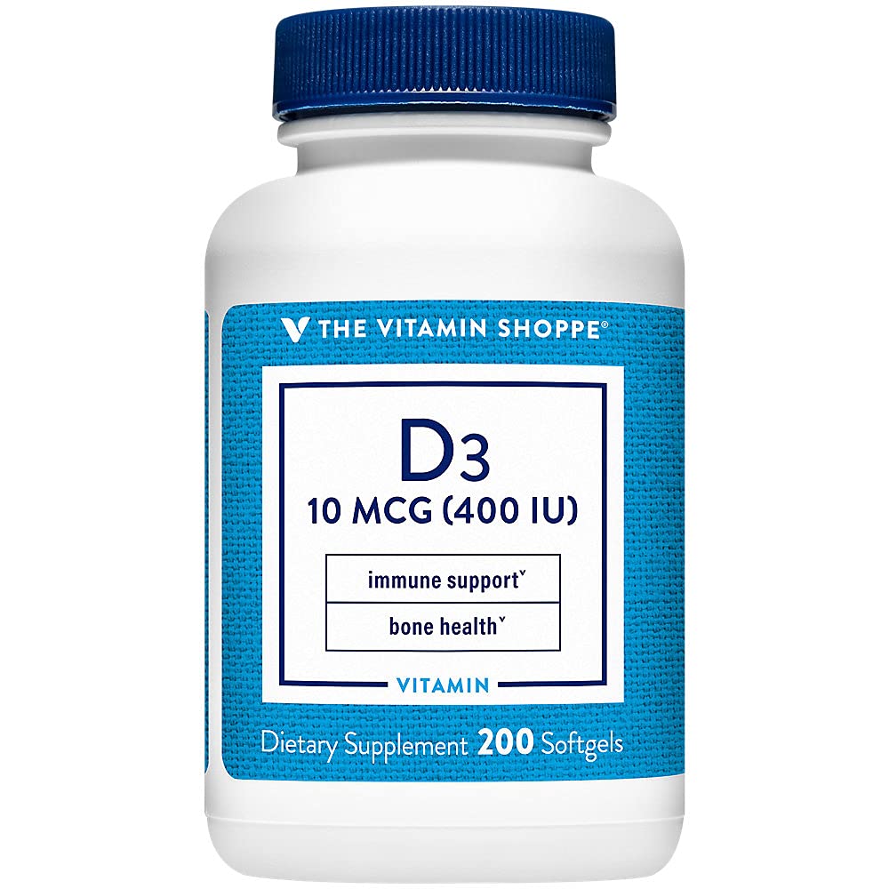 Foto 3 pulgar | Suplemento De Vitamina D3 De The Vitamin Shoppe, 400 Ui, 200 Cápsulas Blandas - Venta Internacional.