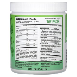 Foto 2 | Superalimento En Polvo Happy Healthy Hippie Get Your Greens 237 G - Venta Internacional.