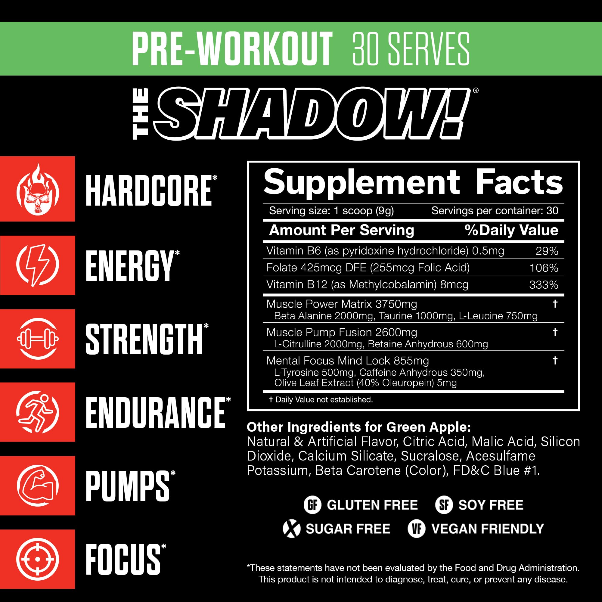 Foto 3 pulgar | Preworkout Jnx Sports ¡la Sombra! 350 Mg De Cafeína, Manzana Verde - Venta Internacional.