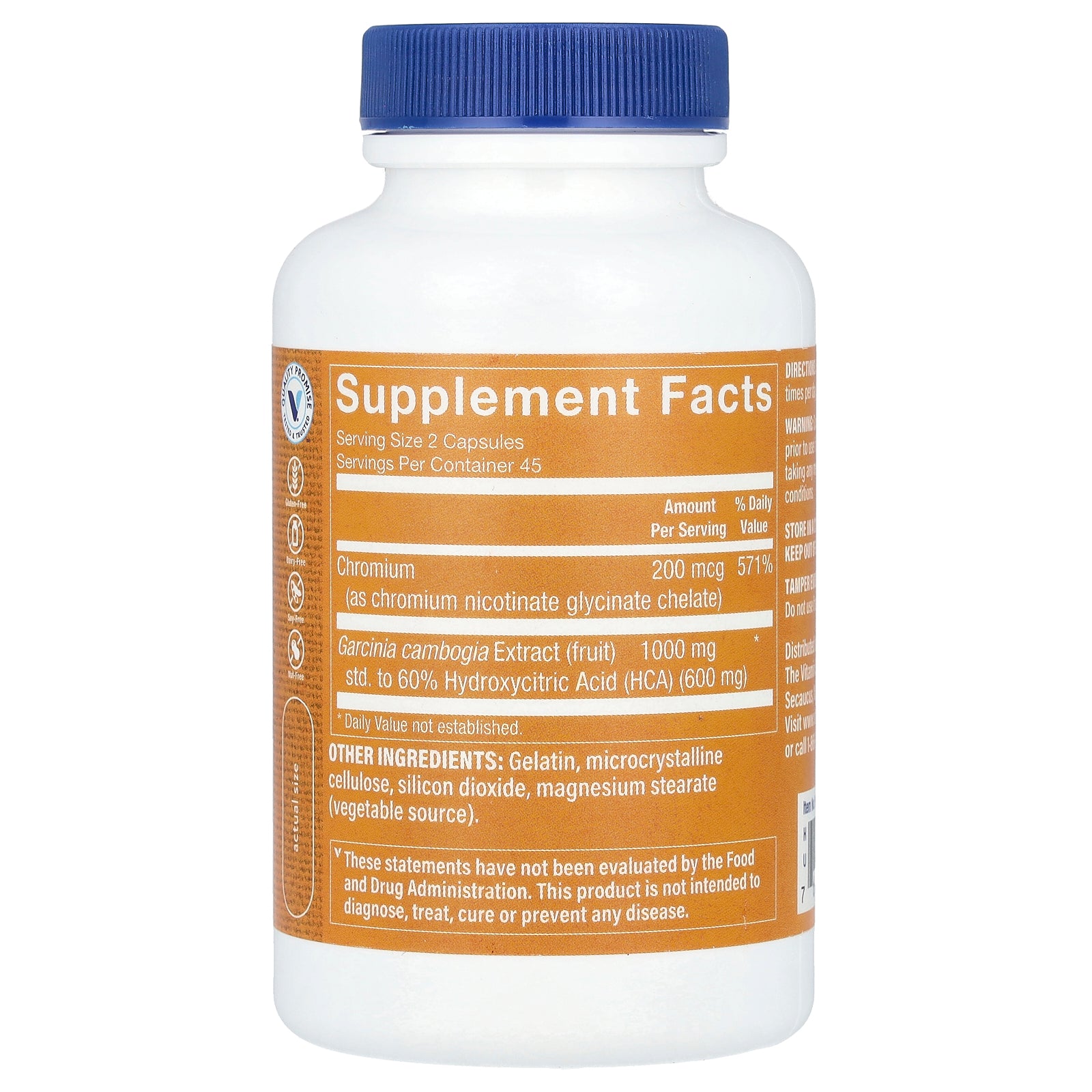 Foto 3 pulgar | Suplemento De Extracto De Garcinia Cambogia De The Vitamin Shoppe 90 Cápsulas - Venta Internacional.