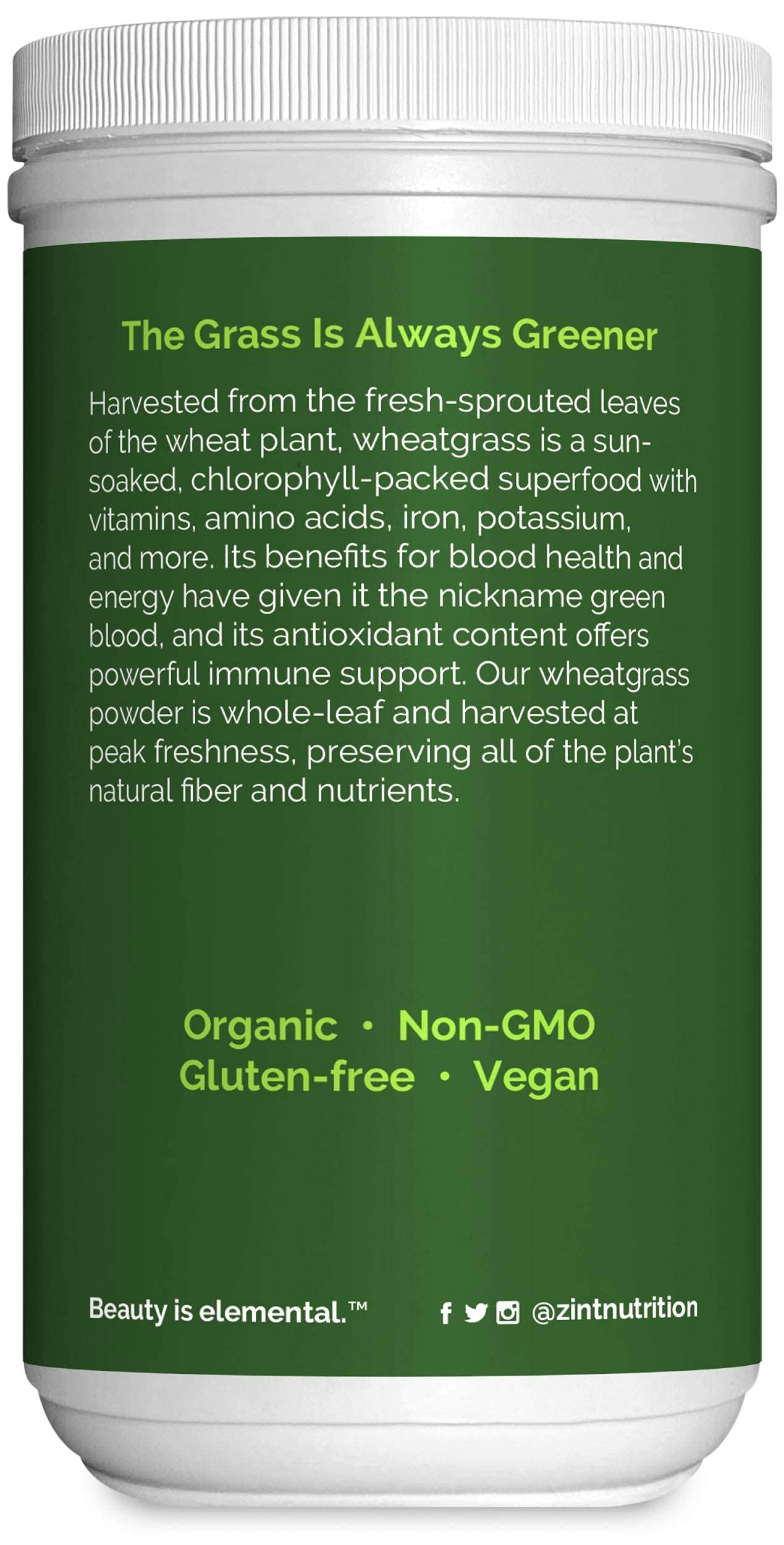 Foto 5 pulgar | Hierba De Trigo En Polvo Zint Organic 240 Ml Para Apoyar El Sistema Inmunitario - Venta Internacional.