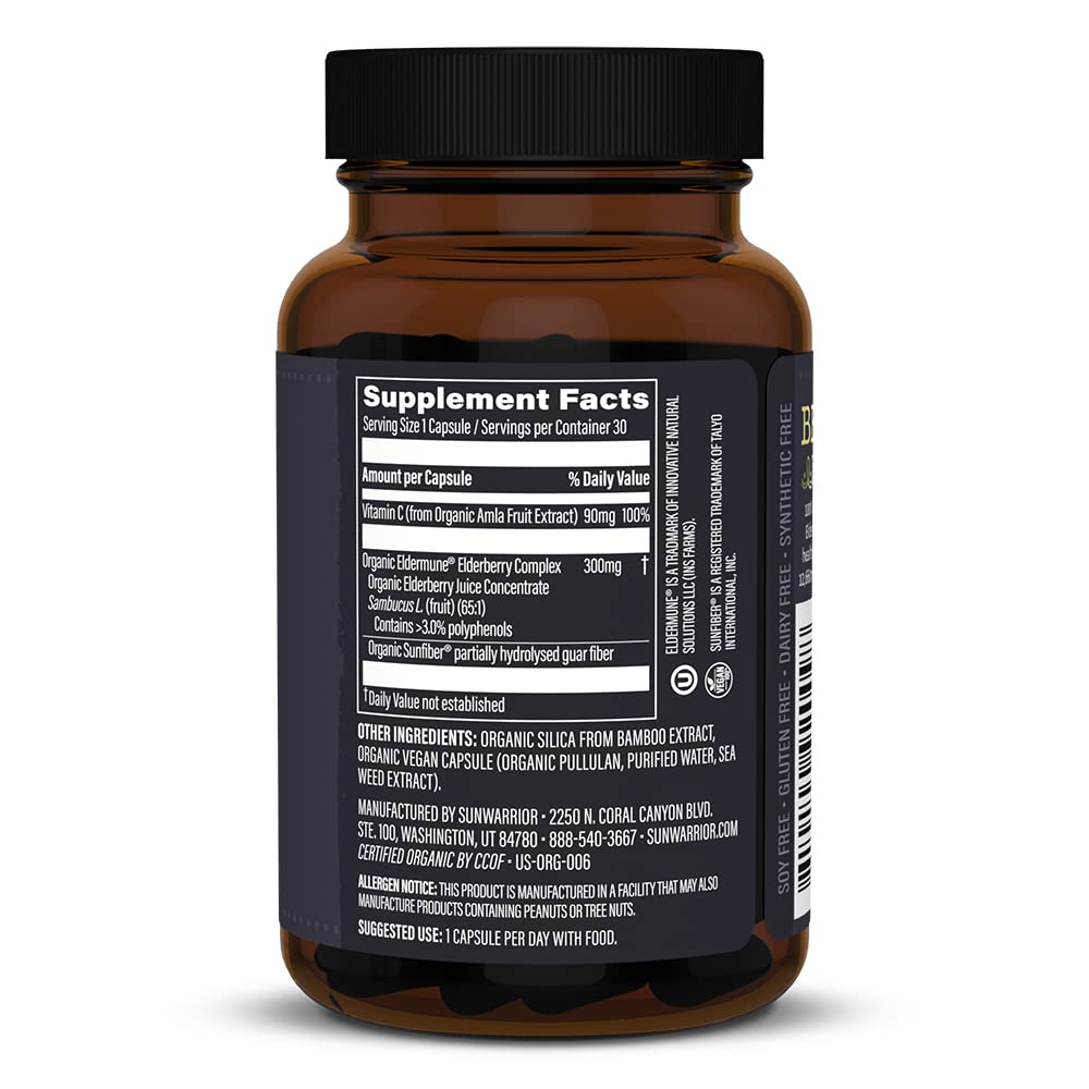Foto 3 pulgar | Suplemento Sunwarrior Elderberry + Vitamina C 30 Cápsulas - Venta Internacional.